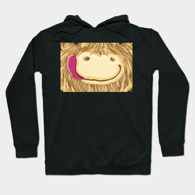 Wee Hamish Scottish Highland Cow Hoodie by brodyquixote